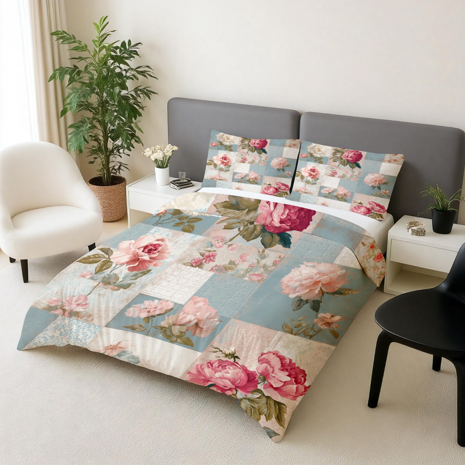 Housse de couette fleurie pour une ambiance vintage et cocooning au lit