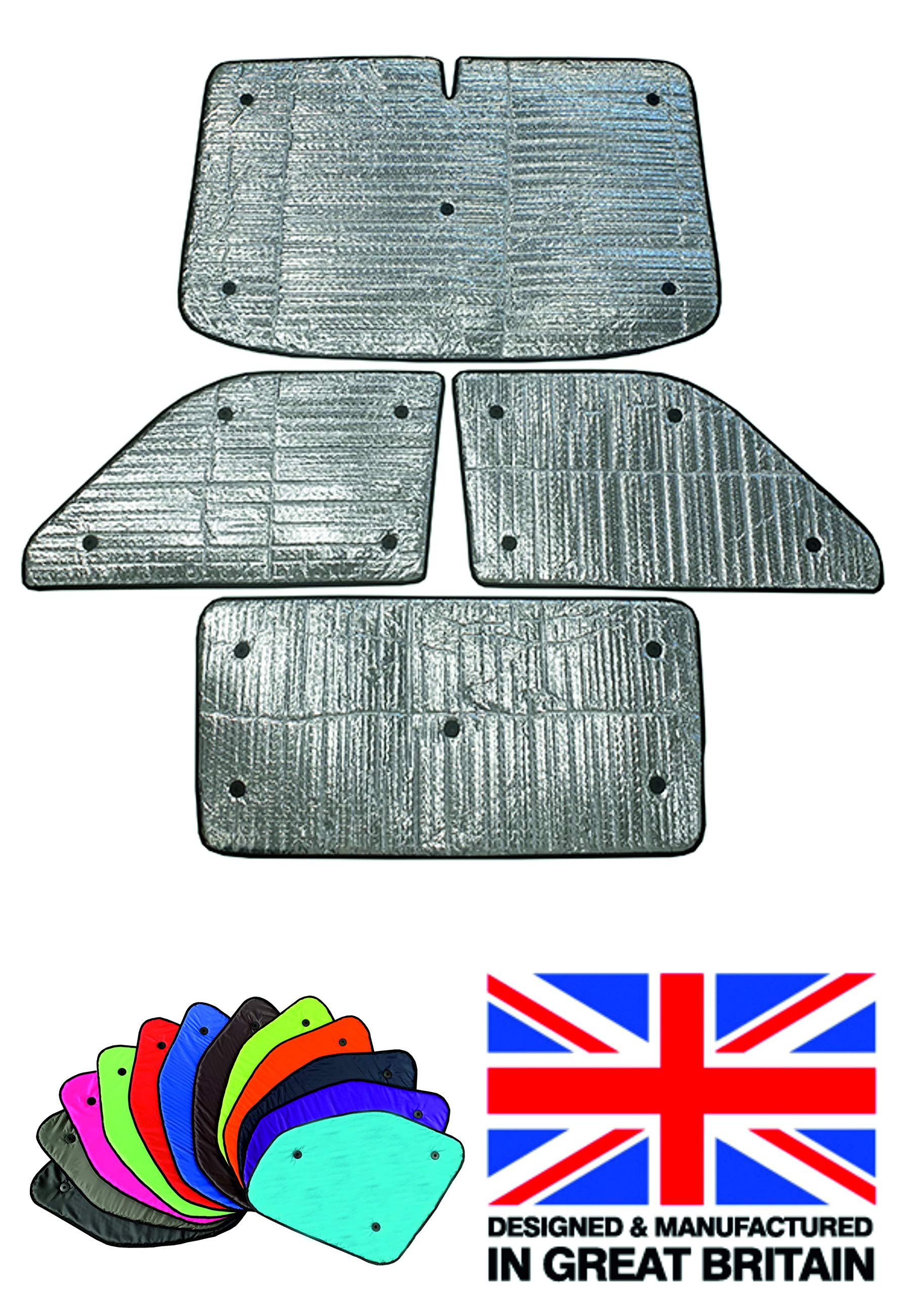 Sombrilla para Parabrisas Compatibles con Mazda Bongo (1994-2005)(Juego Completo + portón Trasero) Color de Respaldo de Carbón, Reversible