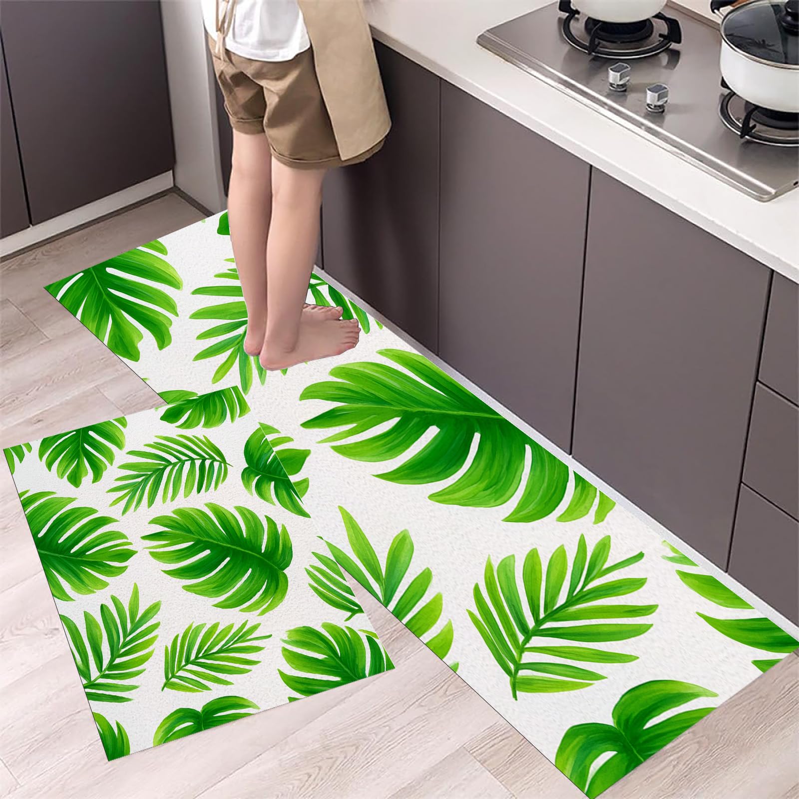 Tapis de cuisine antidérapant et lavable contre les taches