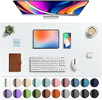 Vista 262 de Aothia Protector de escritorio de cuero, alfombrilla para ratón, alfombrilla de escritorio de oficina, secante de escritorio de cuero PU