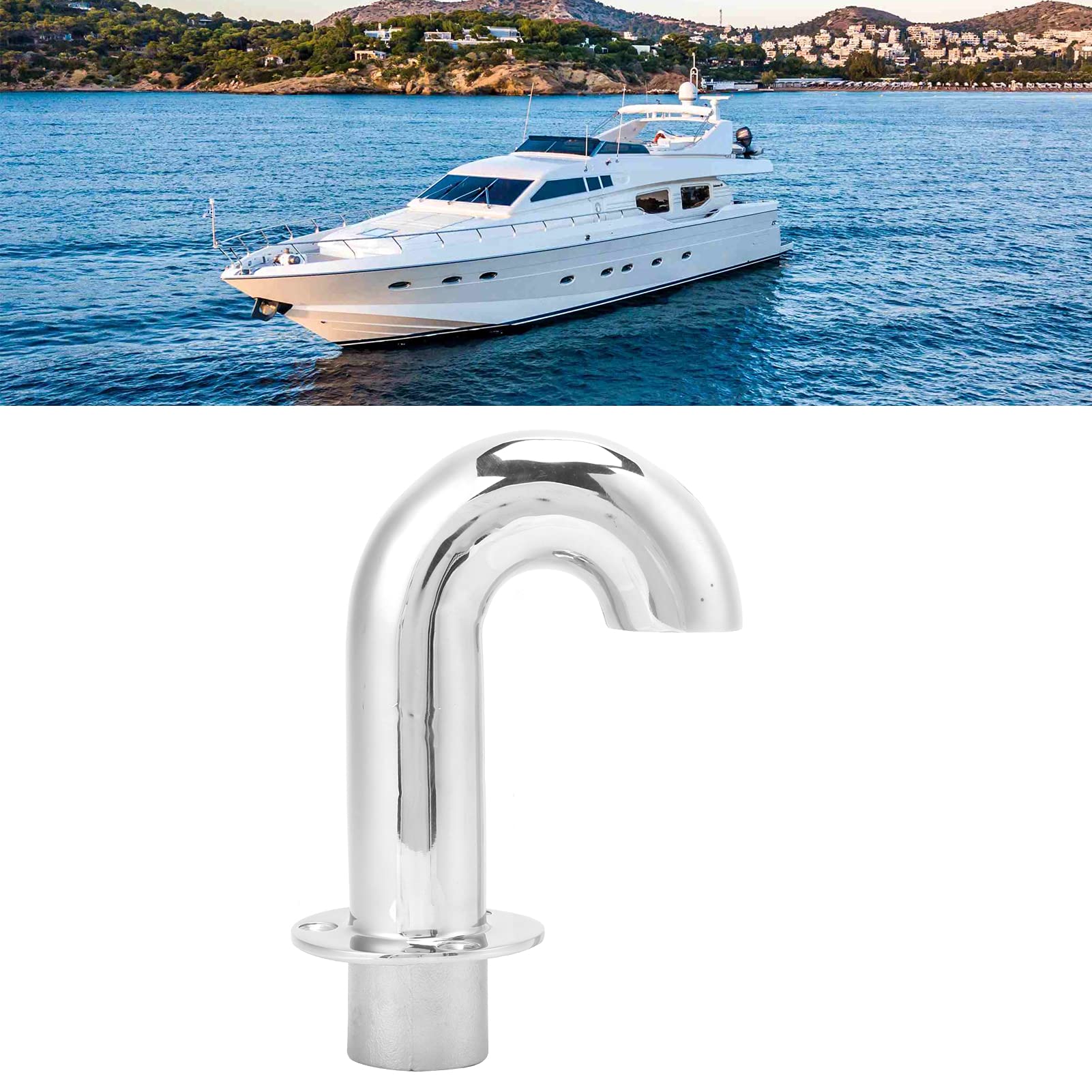 CONNECTEUR DE TUYAU D'ÉVENT À COL DE CYGNE TUBE D'ÉVENT DE BATEAU EN ACIER INOXYDABLE 316 POUR SCÈNES MARINES