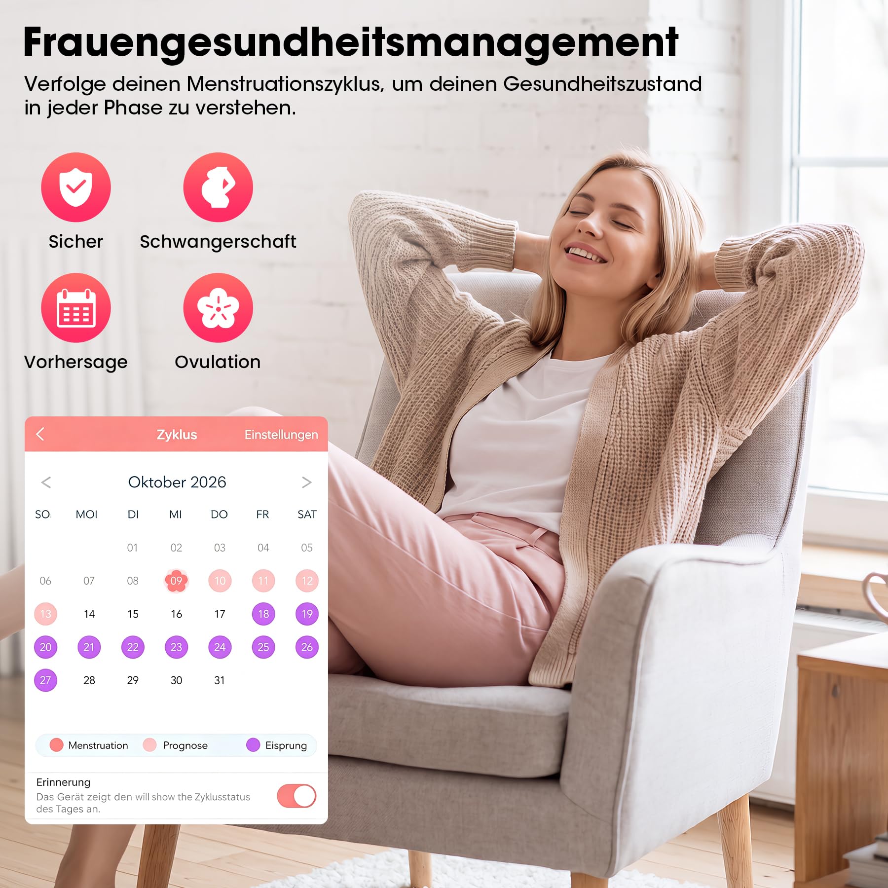 Smartwatch Damen, 1,39" HD Fitness Tracker mit 7 Armbändern & Geschenkbox