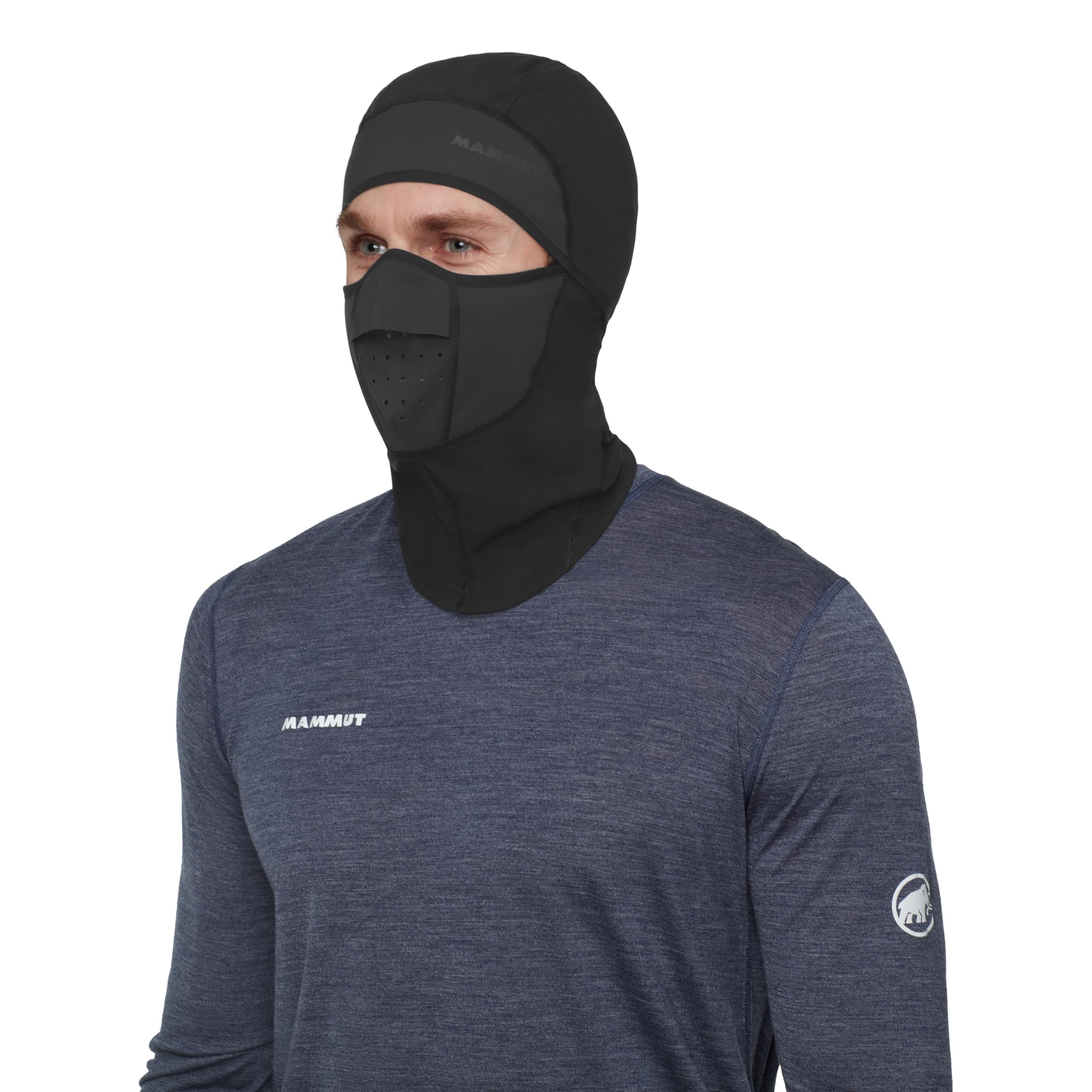 Mammut Balaclava Arctic Windstopper for Adults - Quick-Drying Softshell Neck Gaiter for Skiing & Mountaineering, Black, One Size