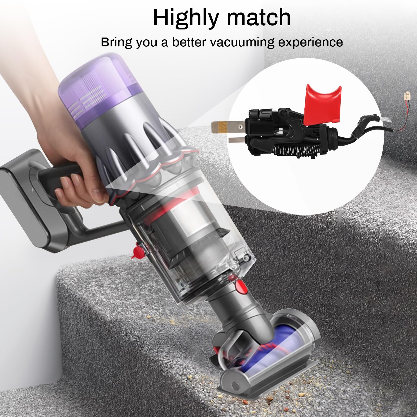 SV18 Trigger Switch Assembly Compatible with Dyson Digital Slim