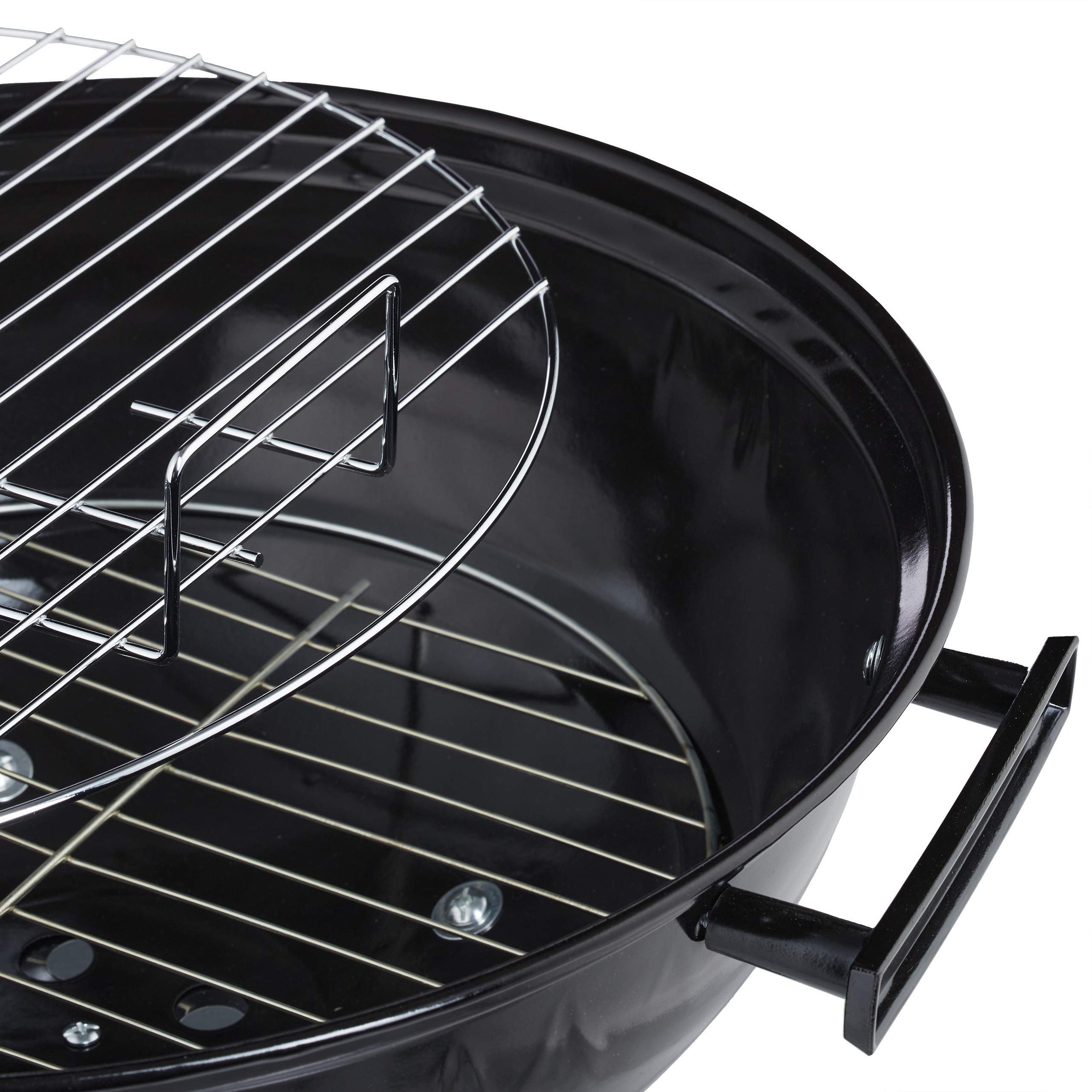 Relaxdays Barbecue Sfera Pieghevole Portatile Griglia 40 cm Nero