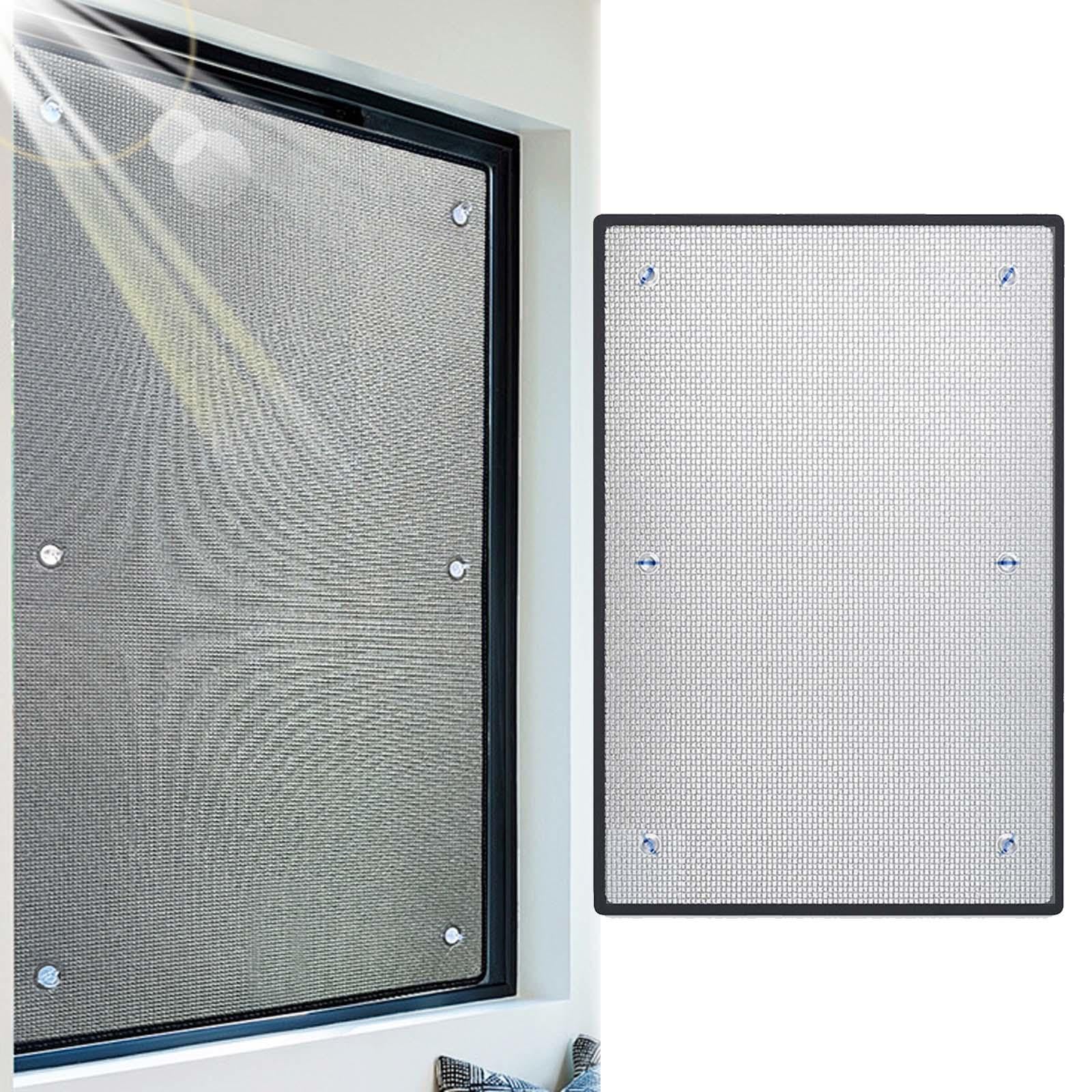Tzyyao Wxh Total Blackout Window Film,Aluminized Film Insulation Film,Thermal Insulation Reflective Film,Sunscreen Window Sticker With Suction Cups,Privacy Film For Glass,Sun Room,-80X100cm(31X39in)