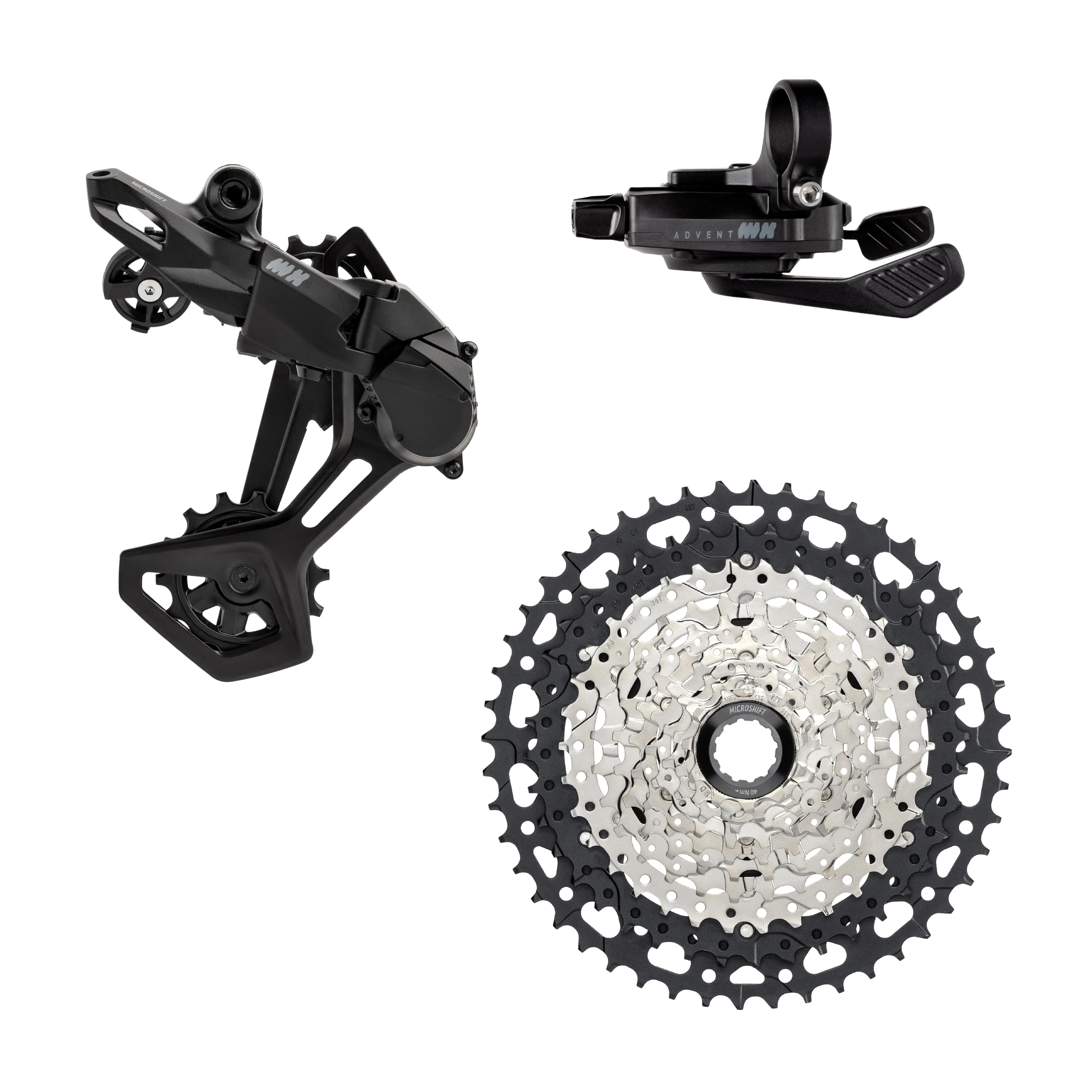 micoshift ADVENT リアディレイラー MTB用シフターセット Amazon | Microshift Advent MX 1x10 グループセット、シフター、リア