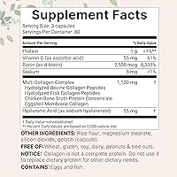 Vista 2 de Micro Ingredients 2 Pack Multi Collagen Pills for Women & Men, 480 Capsules Type I, II, III, V, X Hydrolyzed Protein Peptides with Biotin