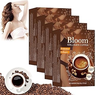 Bloo-m Collagen Coffee, Coffee Collagen from Japan, Collagen Coffee Supplement, Collagen Coffee Powder, Collagen Powder for Coffee Energy Beauty Joints, Collagen Protein Supplements (Color : 4pc)