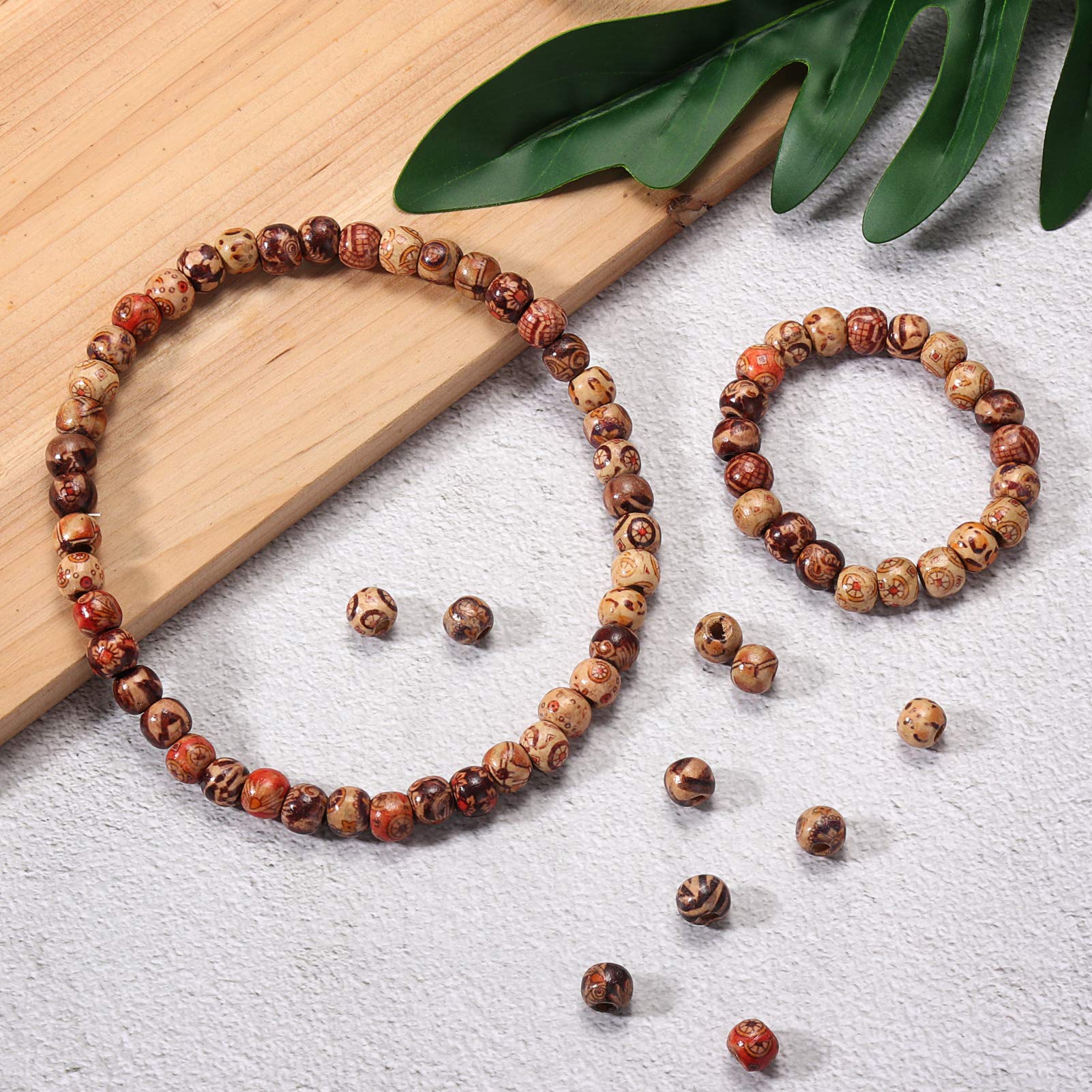 11x12mm Wooden Spacer Beads 200 PCS Wooden Beads With Large Holes - 11x12mm Natural Wood Spacer Beads For Crafts & Jewelry Hair Beads For Braids