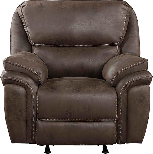 Miniatura 5 de Lexicon Dorritt Silla reclinable manual de microfibra, color marrón Marrón,Arena (manual),Arena (potencia),Gris