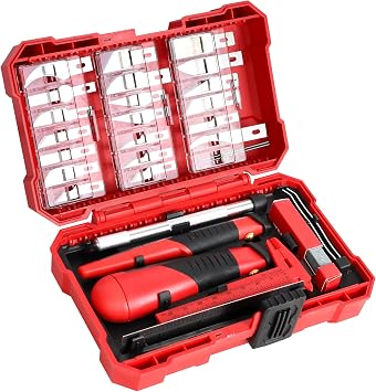FASTPRO 40-Piece Precision Hobby Knife Set, 3pcs Craft Knives with 33pcs Blades, Exacto Knife Set Included Tweezers, Grindstone, Steel Ruler, Vernier Caliper and Storage Case