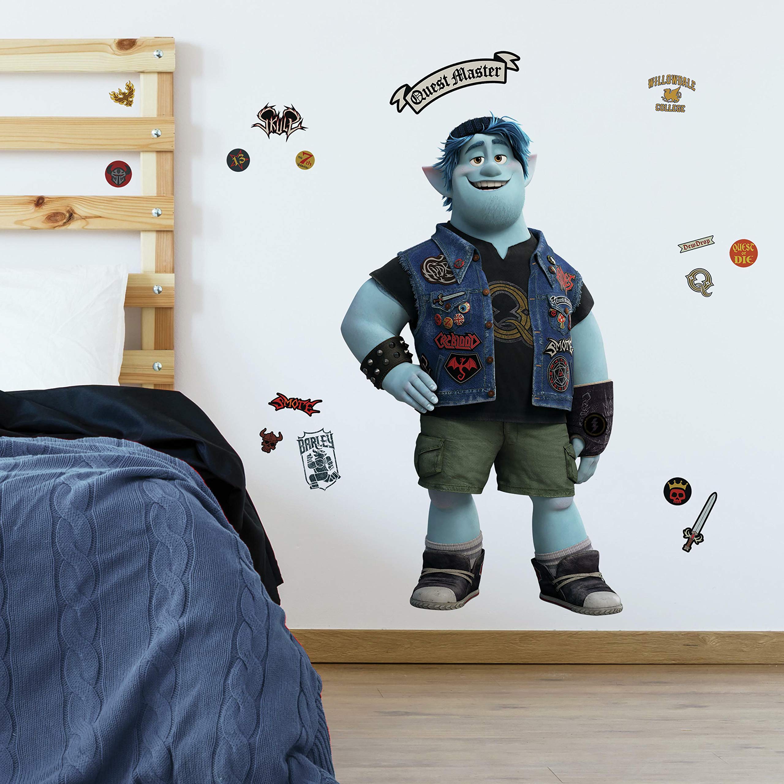 RoomMates Onward Barley Peel and Stick Giant Wall Decals, Blue, Black, Green - Image 4