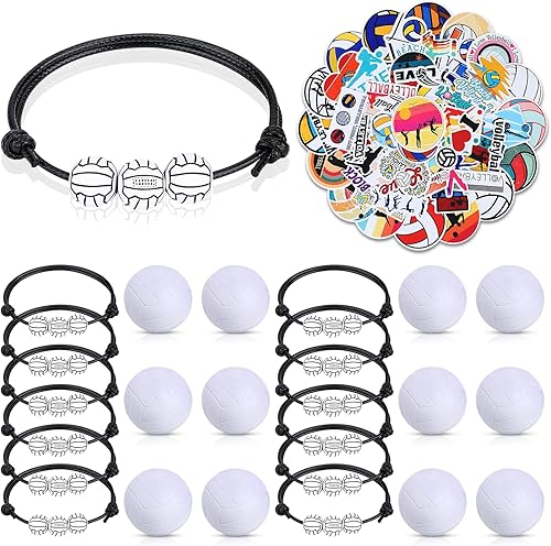 74 pulseras de voleibol para fiestas, regalos de voleibol de espuma, deportes, pelota de estrés, bolsa de regalo, voleibol, fiesta de cumpleaños,