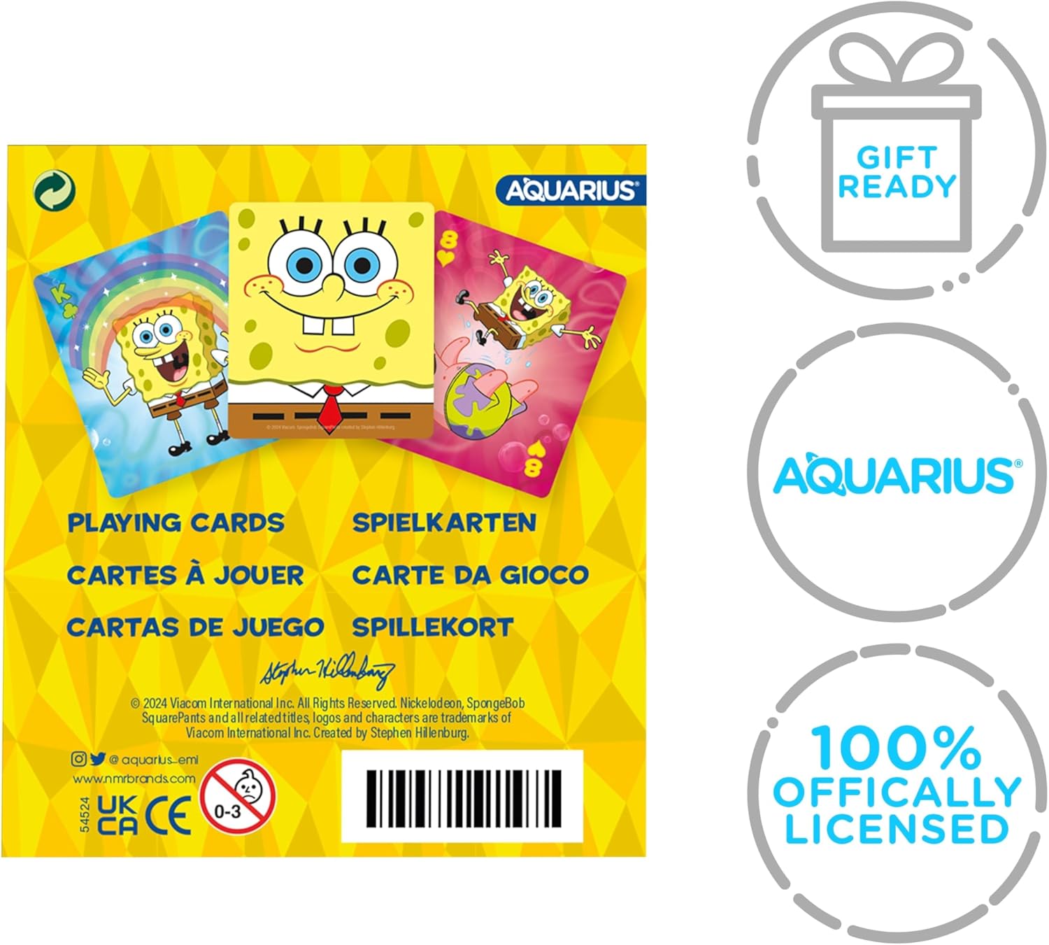 Aquarius Spongebob Premium Playing Cards - Spongebob Themed Deck of Cards for Your Favorite Card Games - Officially Licensed Spongebob Merchandise & Collectibles