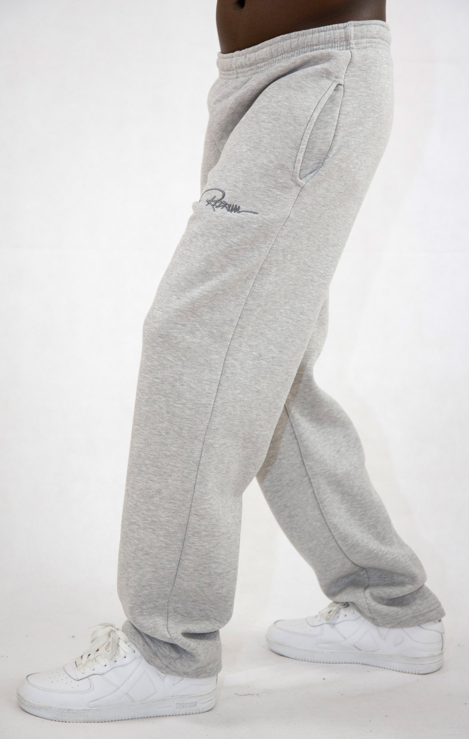 REDRUM Jogginghose Sweatpants Sport Fitness Casual - Modell Plain - in Schwarz Anthrazit Grau (L, Grau)