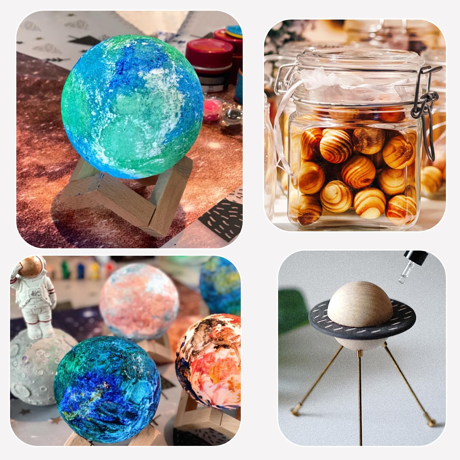 Knorr Prandell Holzkugeln - 8 Stück Natur 35mm Für Bastelprojekte