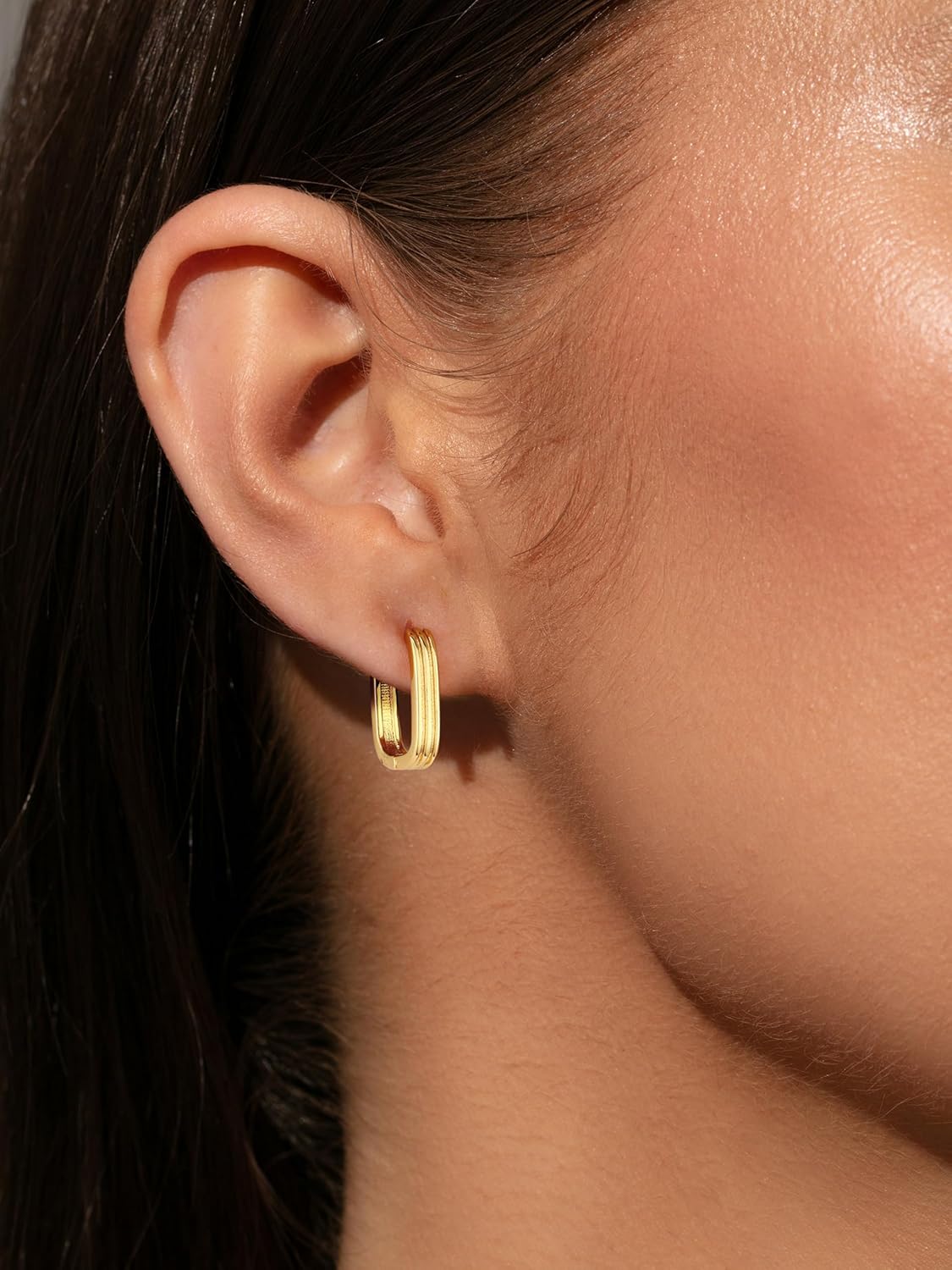 Small Gold Hoop Earrings For Women Hypoallergenic Trendy Gold Huggie Hoop Earrings For Women,Chunky Gold Earrings For Jewelry Gifts - Image 2