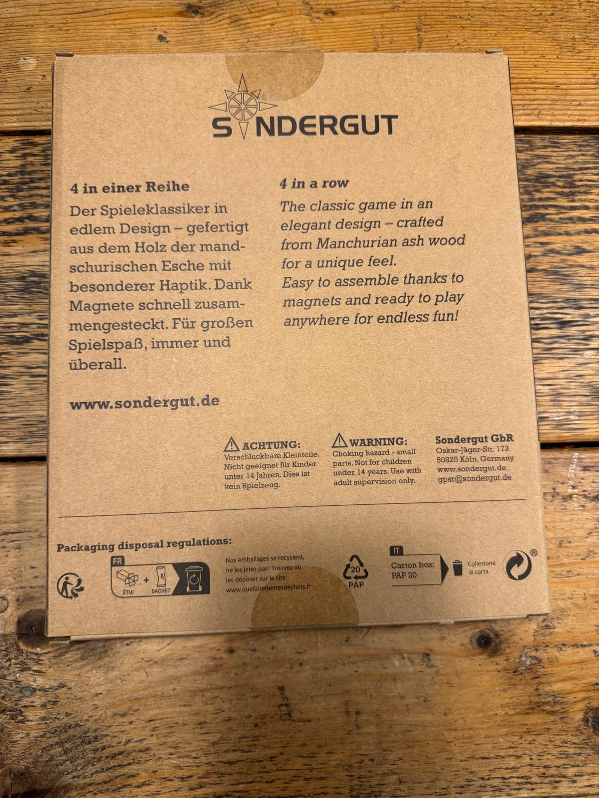 Specialgut® 4 wygrywa - 4 z rzędu - gry strategiczne dla dzieci i dorosłych - gry planszowe i pomysł na prezent - wysokiej jakości gra rodzinna z popiołu - wymiary: 28 x 4,5 x 20 cm
