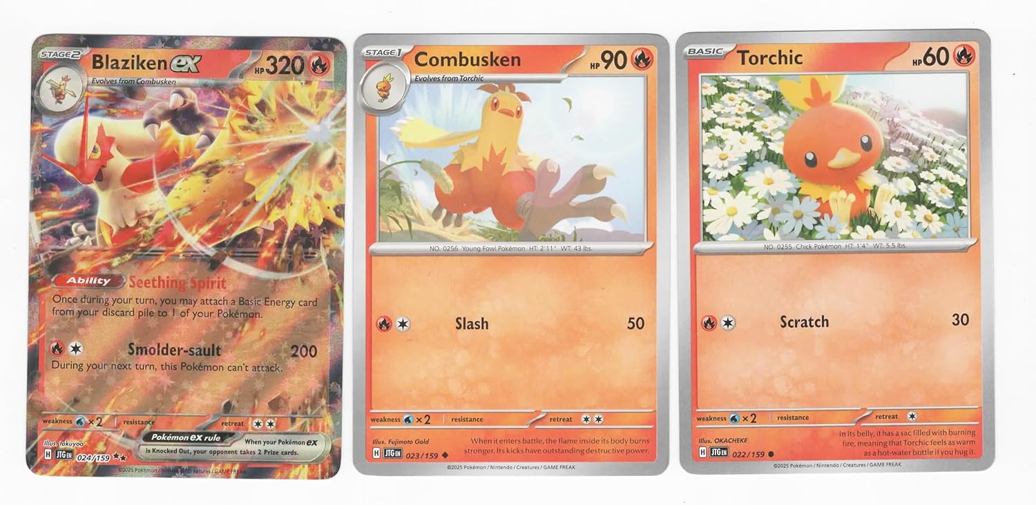 Blaziken ex 024/159 – Journey Together – Pokemon Double Rare Card Lot