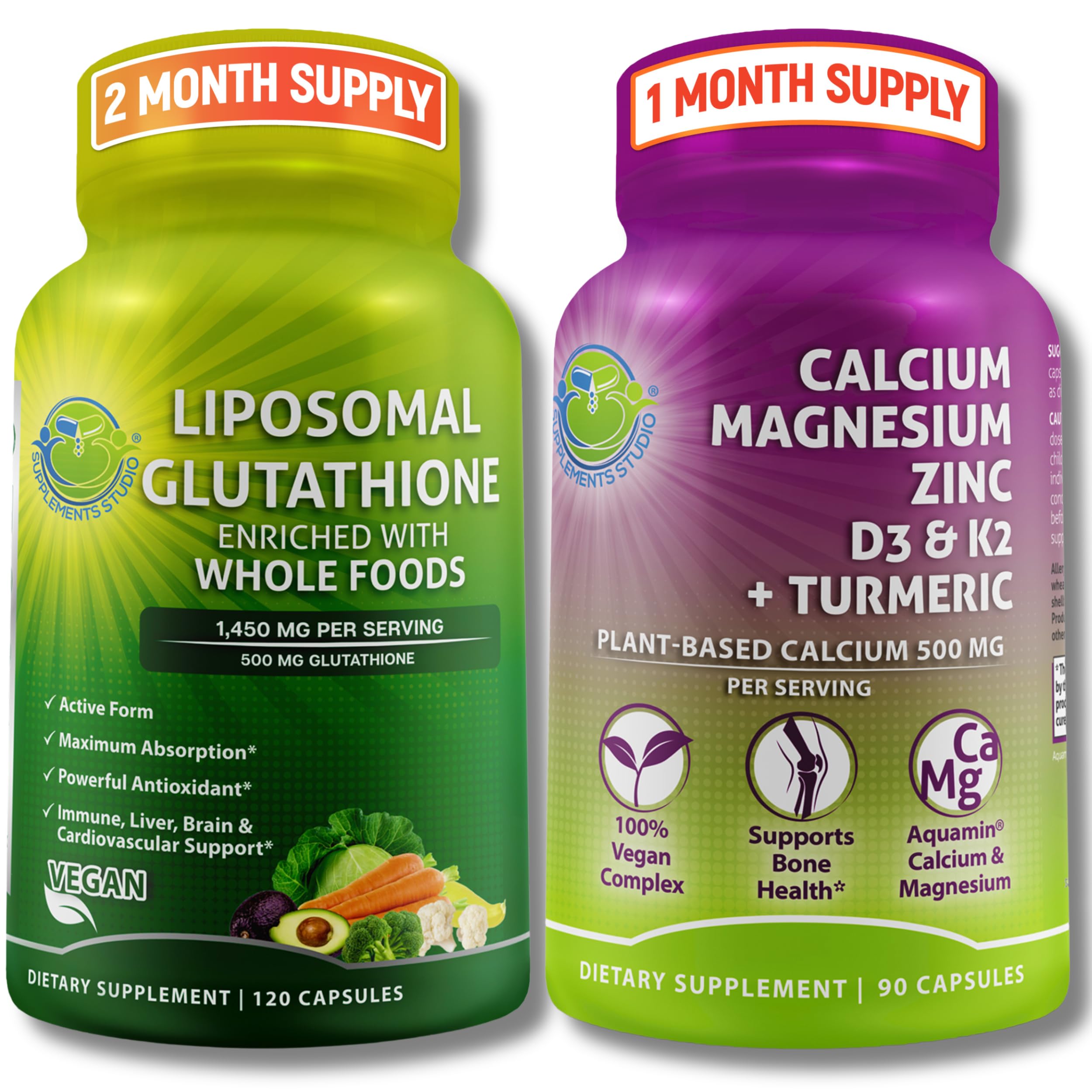 plant based glutathione Amazon.com: SUPPLEMENTS STUDIO Liposomal Glutathione 500mg Enriched with  Organic Whole Foods + Plant-Based Calcium, Magnesium, Zinc, D3 & K2 with  Turmeric – Vegan, Non-GMO, Clean Daily Wellness Support : Health & Household