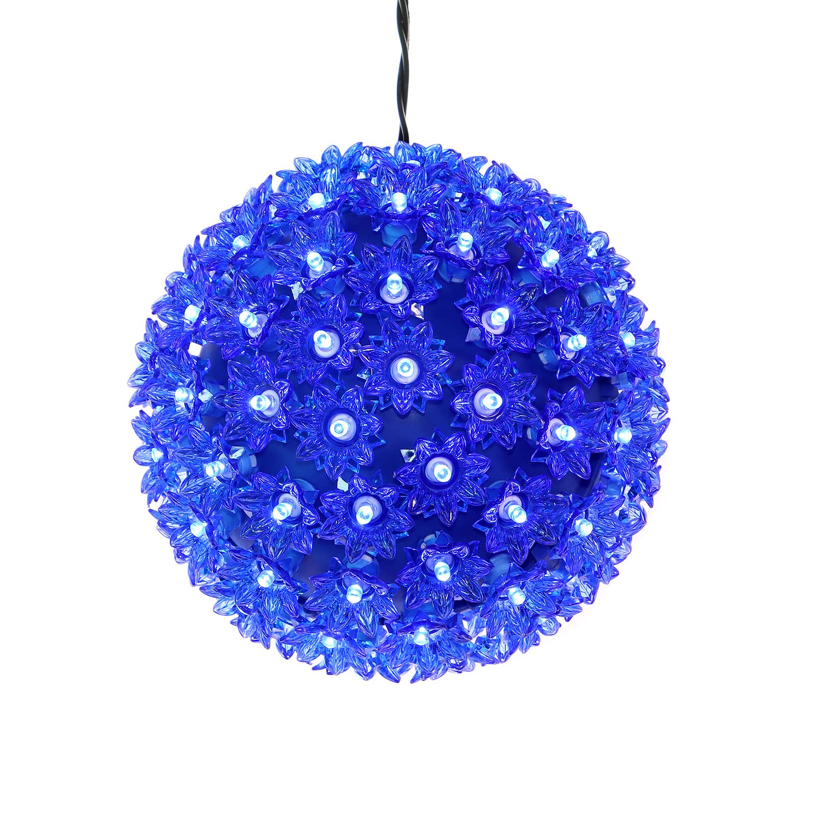 7.5“ and 100 LED Blue Starlight Sphere, Commercial Grade Christmas Sphere Light Sets, for Indoor and Outdoor Use.