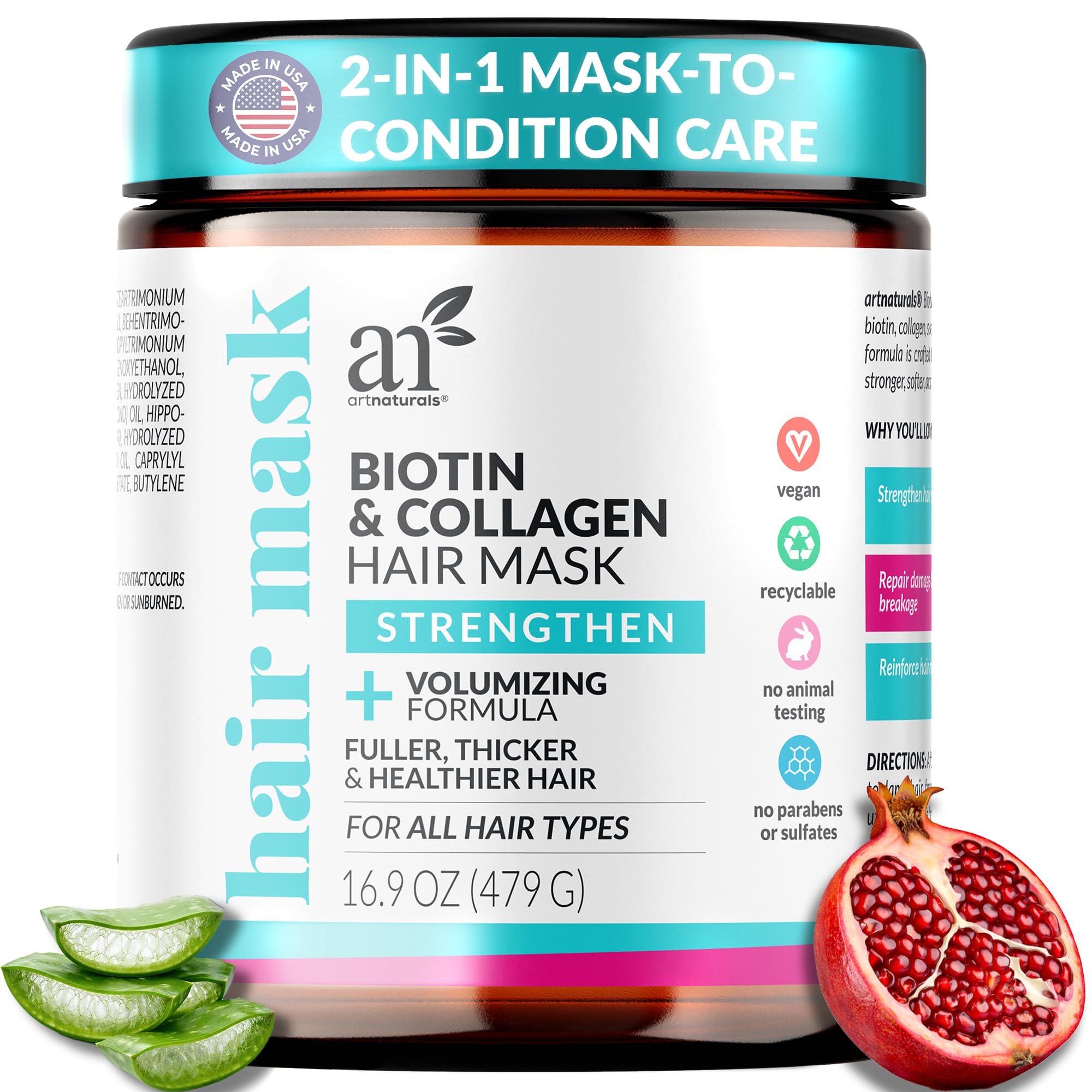 Artnaturals Biotin & Collagen Hair Mask, 16.9 oz