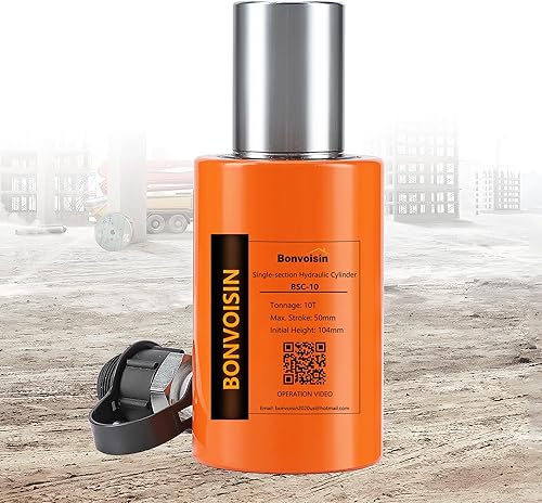 Miniatura 10 de Bonvoisin 20T cilindro hidráulico Jack Porta Power Ram 2" carrera mini cilindros de elevación de efecto simple para maquinaria construcción naval
