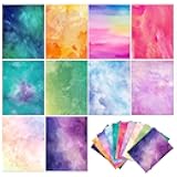 Gersoniel 40 Sheet Watercolor Scrapbook Paper 8.5 x 11 Inch Colorful Decorative Cardstock Paper Double Sided Vivid Papers for Craft Card Making Journaling Planner Scrapbooking Supplies, 10 Design
