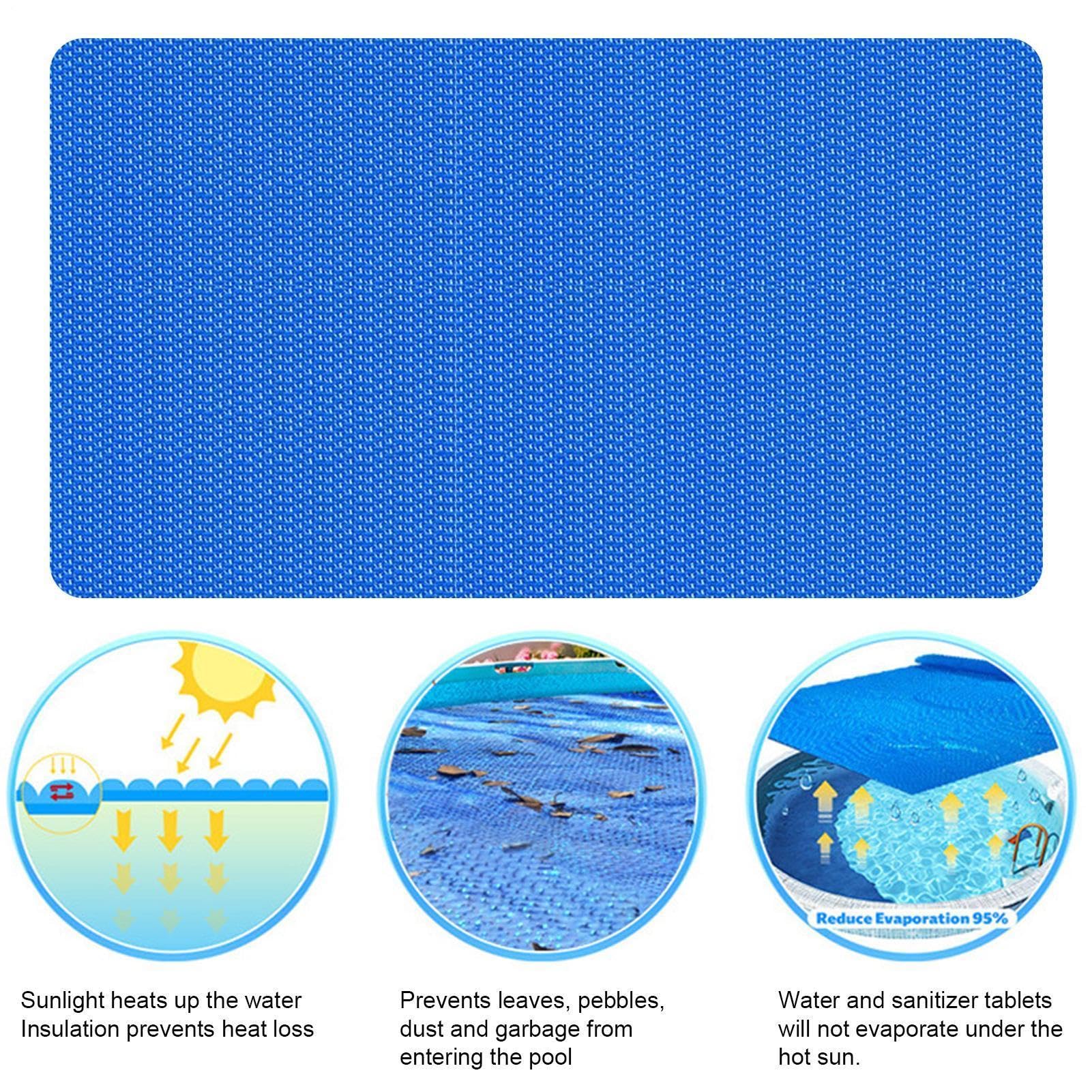 Teli Da Piscina Copertura Per Vasca Idromassaggio Resistente Ai Raggi UV | Copertura Solare Per Piscina Utilizzabile In Inverno, , Spa, Laghetto, Nuoto, Prato, Patio E Giardino