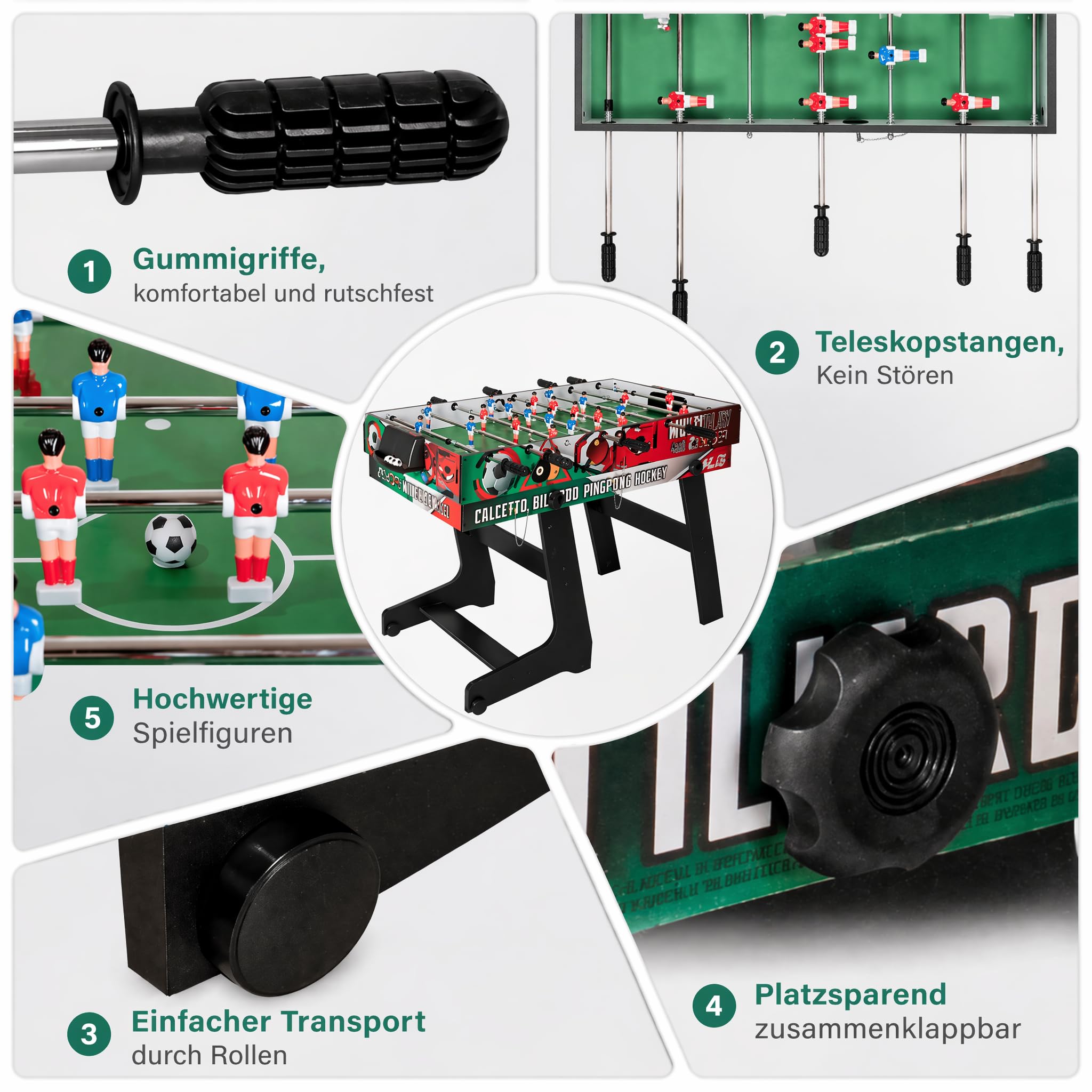 4 in 1 Multifunktionale Spieltische Tischfußballtische