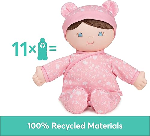 Miniatura 5 de GUND Muñeca de bebé sostenible para bebé, muñeca de felpa hecha de materiales reciclados, para bebés y recién nacidos, rosa, 12 pulgadas