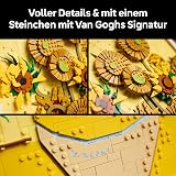 LEGO Art Vincent van Gogh – Sunflowers - Buildable 3D Flower Painting with Movable Petals - Home or Office Decor DIY Set for Adults - Creative Gift Idea for Art-Loving Women & Men - 31215 - 3