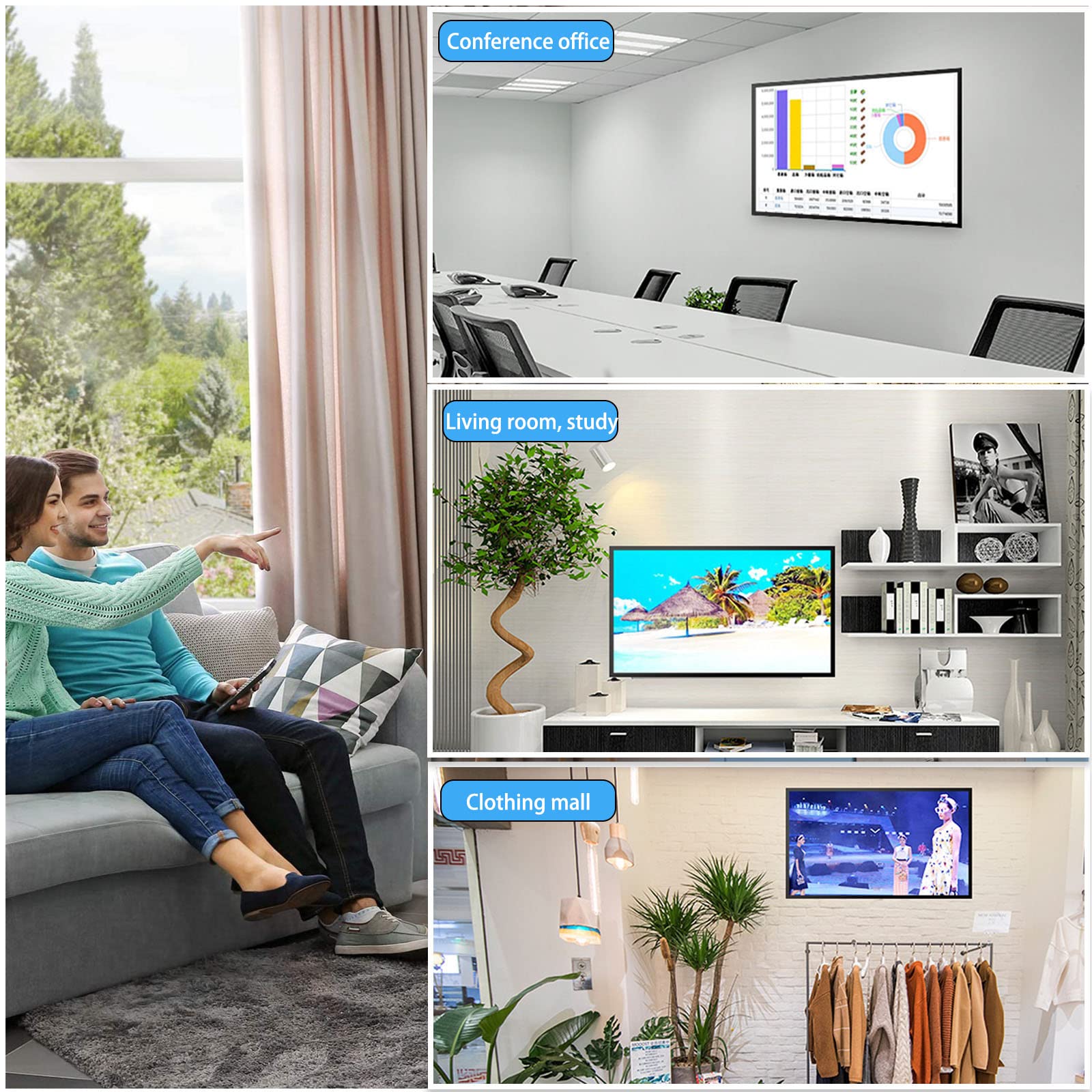 Staffa Di Montaggio A Parete Regolabile Per TV Da 37 A 80 Pollici - Foto 7