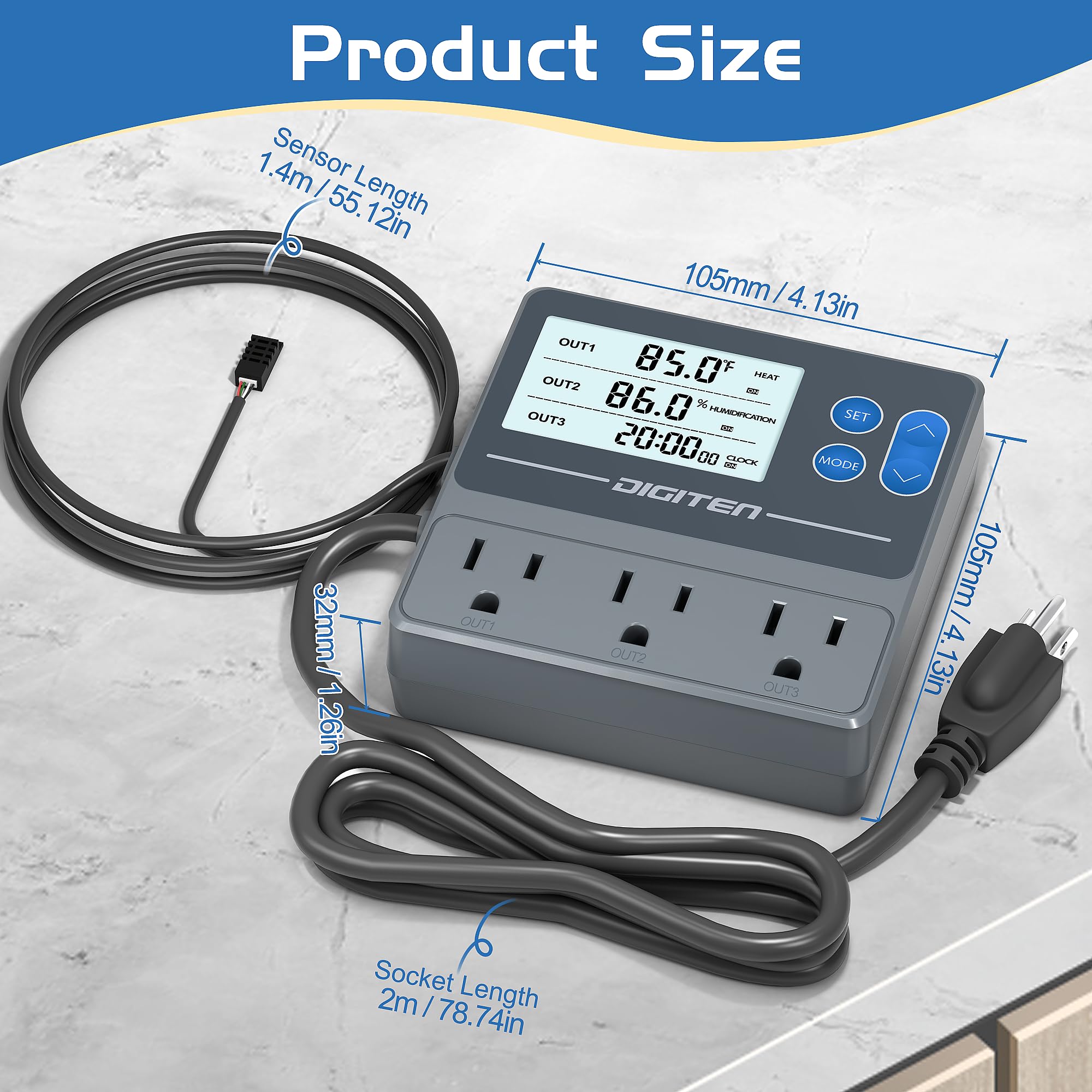 Digital Temperature & Humidity Controller - Grow Tent -7