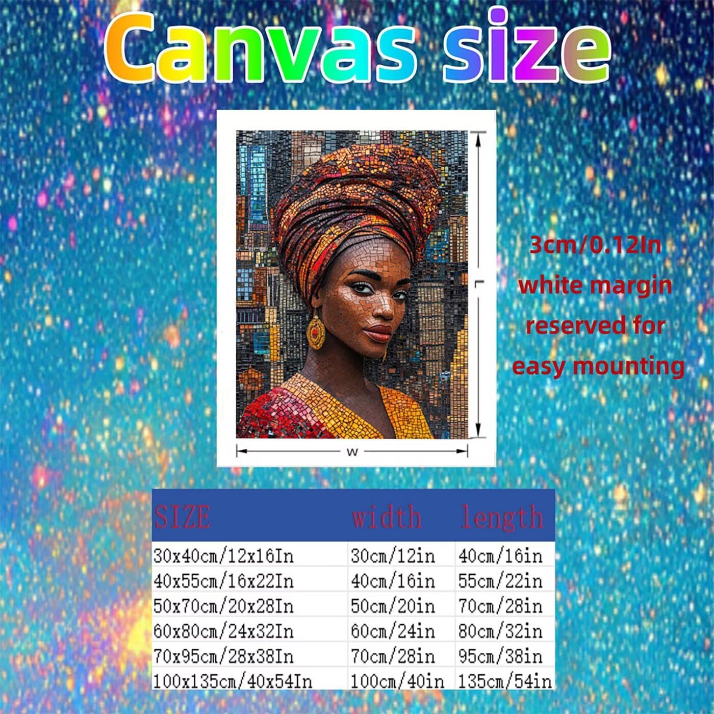 Dipingere con i Numeri Adulti Donna Paint by Numbers 70x95 cm Kit Pittura con Colori Acrilici Tele per Dipingere con i Numeri Donna africana e Pennello Pittura, Quadri Grandi Dimensioni 8YH-0573