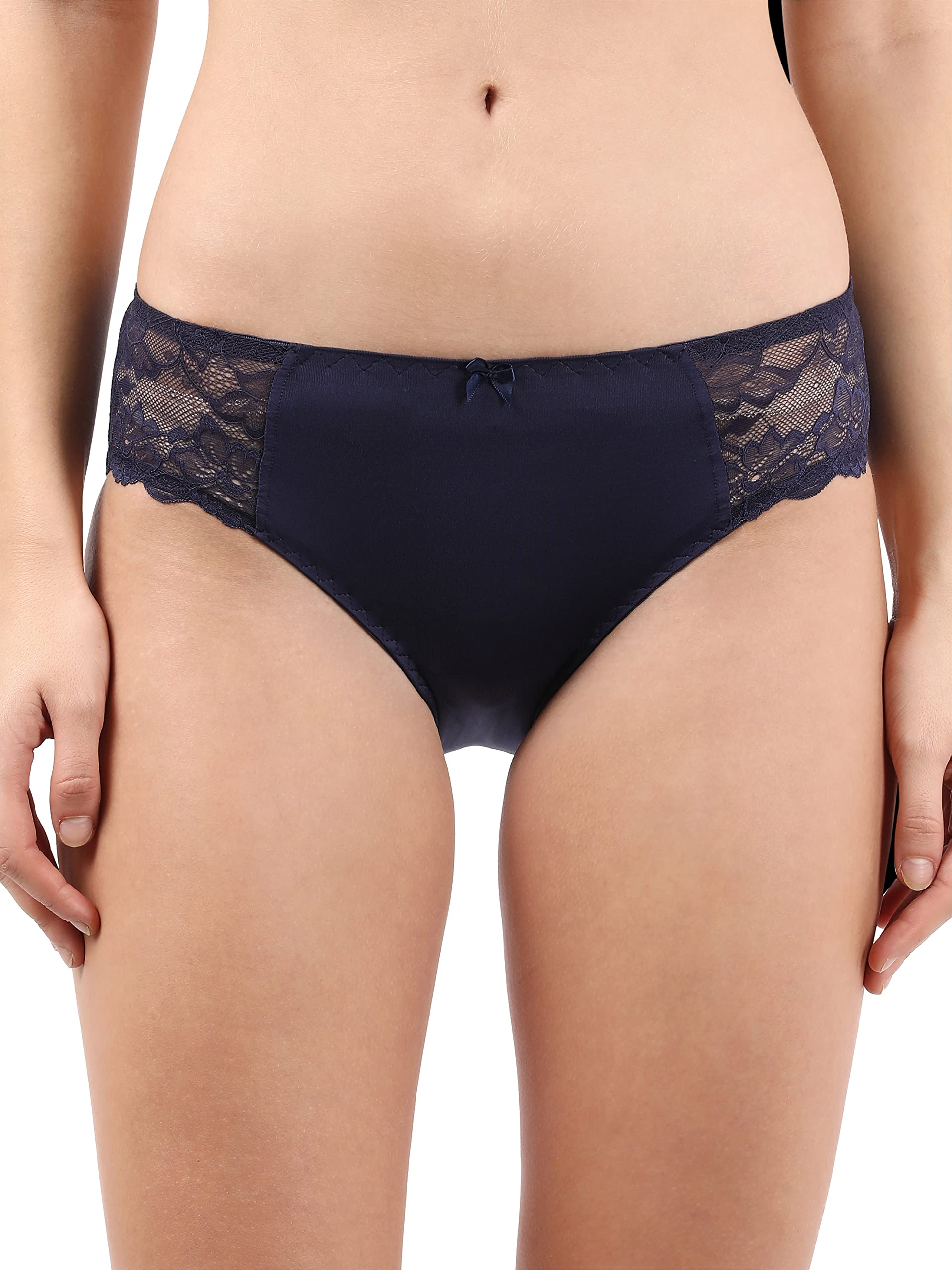 Jockey1814 Women's Full Coverage Soft Touch Microfiber Nylon Elastane Stretch Lace Styled Hipster with Stay Fresh Treatment