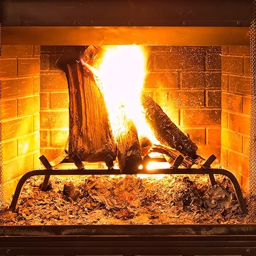Miniatura 6 de DOEWORKS Rejilla de leña de acero sólido resistente de 16" para estufas de madera, chimeneas y pozos de fuego