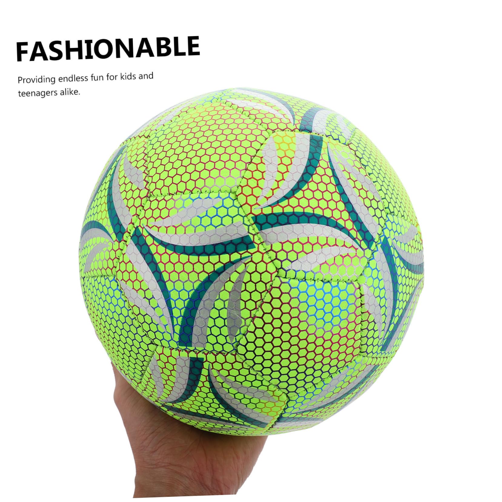 Milisten Balón De Fútbol Iluminado para Entrenamiento Balones De Fútbol Holográfico y Duradero