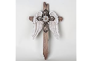 Buildclassic Angel Wings Wall Decor, Unique Crosses Wall Decor, Rustic Wings Home...