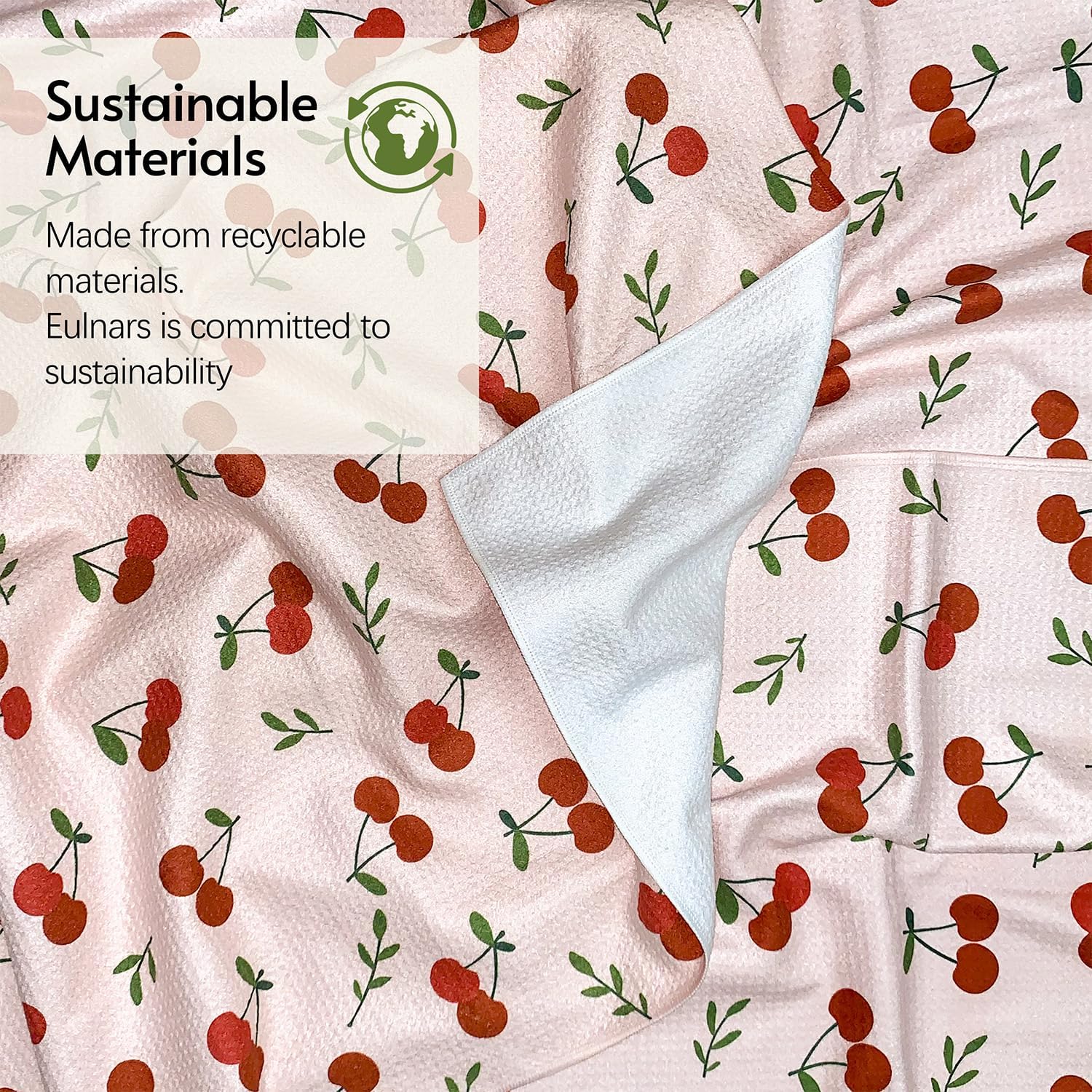 Kitchen Towels, 18" x 30" Dish Towels for Kitchen Drying, Quick Dry Tea Towels, Premium Microfiber Dish Cloths, Midnight Bloom Series, 2-Pack - Image 7