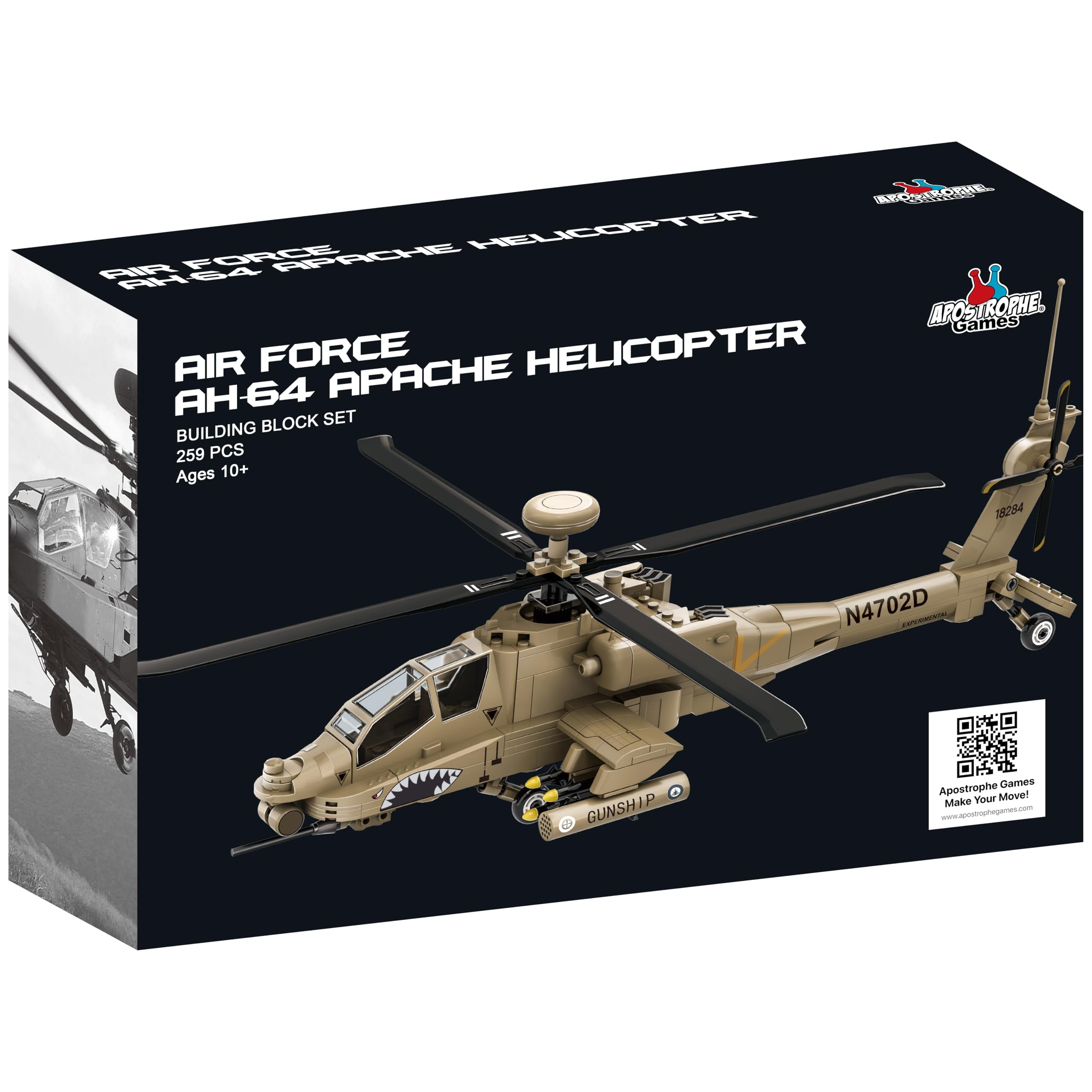 Amazon.com: Apostrophe Games AH-64 Apache Helicopter Building