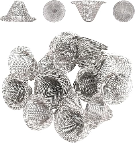 40 pantallas de tubería, filtros de acero inoxidable de 12 pulgada, filtros de metal de diseño cónico, mini pantalla limpia de metal de 0.5