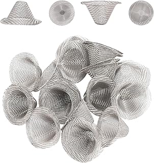40 Pieces Pipe Screens,1/2 Inch Stainless Steel Bowl Screens Filters Conical Design Metal Filters