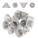 40 Pieces Pipe Screens,1/2 Inch Stainless Steel Bowl Screens Filters Conical Design Metal Filters 0.5 Inch Mini Metal Clean Screen Reusable Filters Self-Adjustable Size Filter