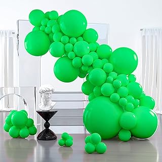 PartyWoo Green Balloons 100pcs Different Sizes of 36 18 12 10 5 Inch