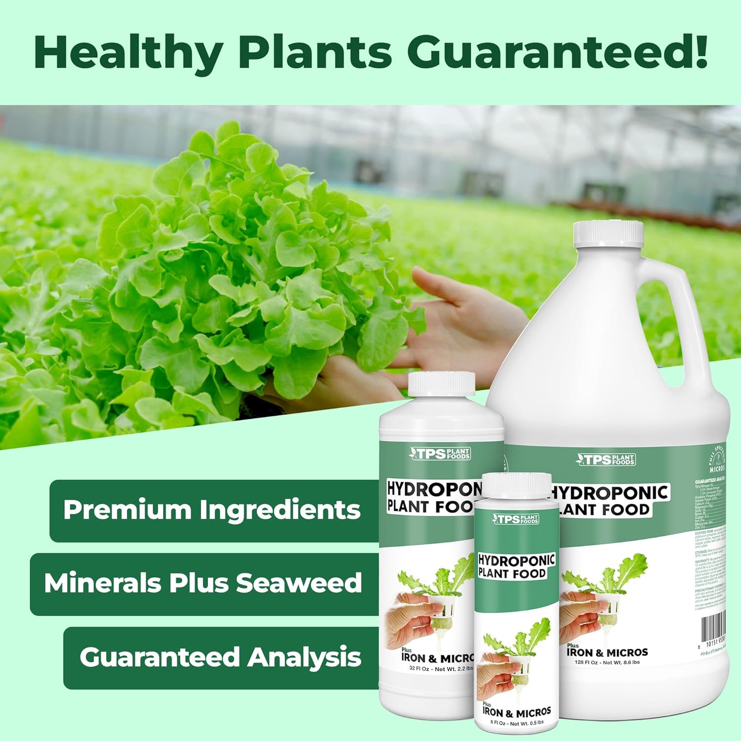 Hydroponic Plant Food, Complete One Part Liquid Hydroponic Fertilizer, 32 oz (1 Quart) - Image 2