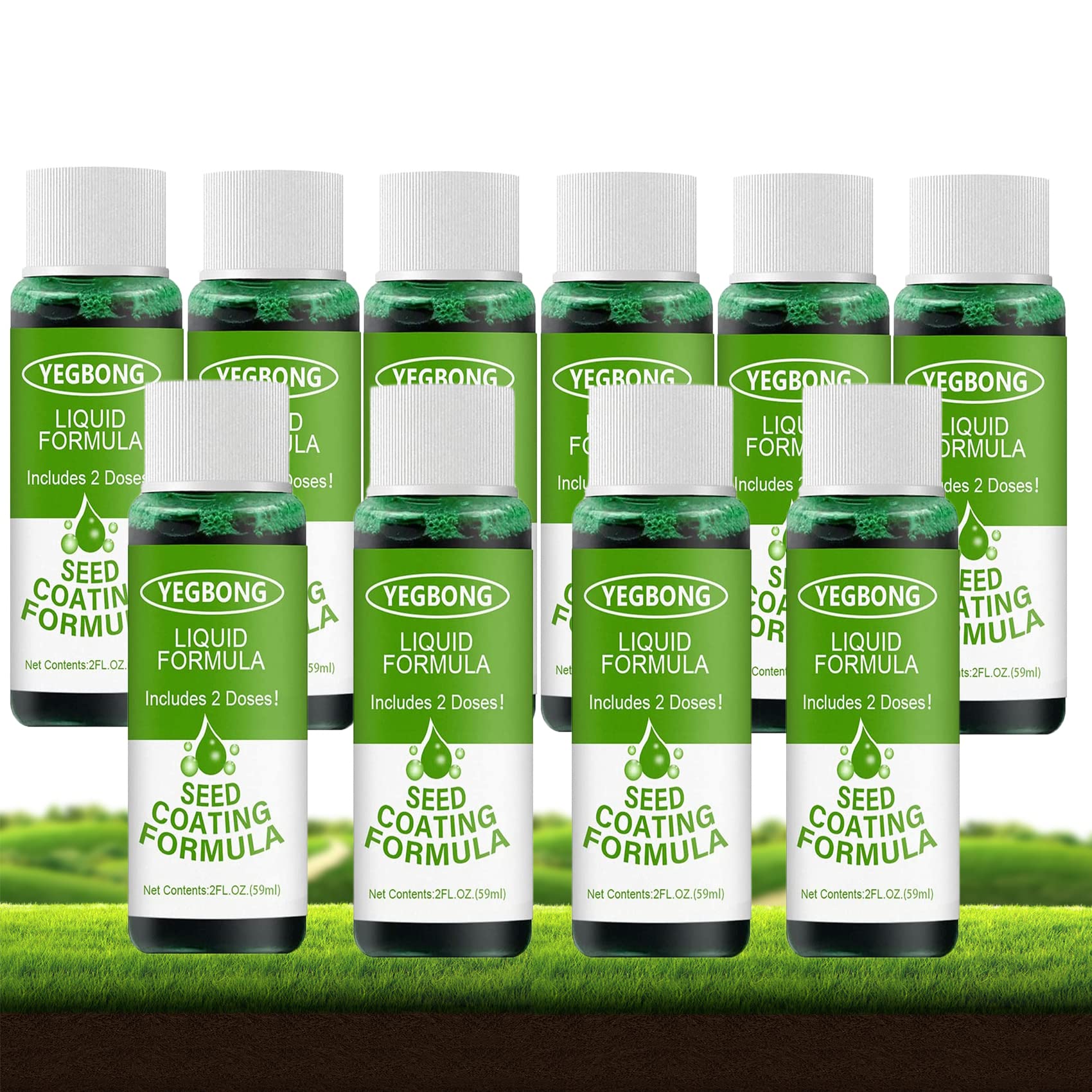 LIHIMIN Liquid Seeding Grass Lawn Green Spray Device Seed Care, Green Grass Lawn Spray & Dog Spot Repair, Lorco Green Grass Lawn Spray (10pcs)