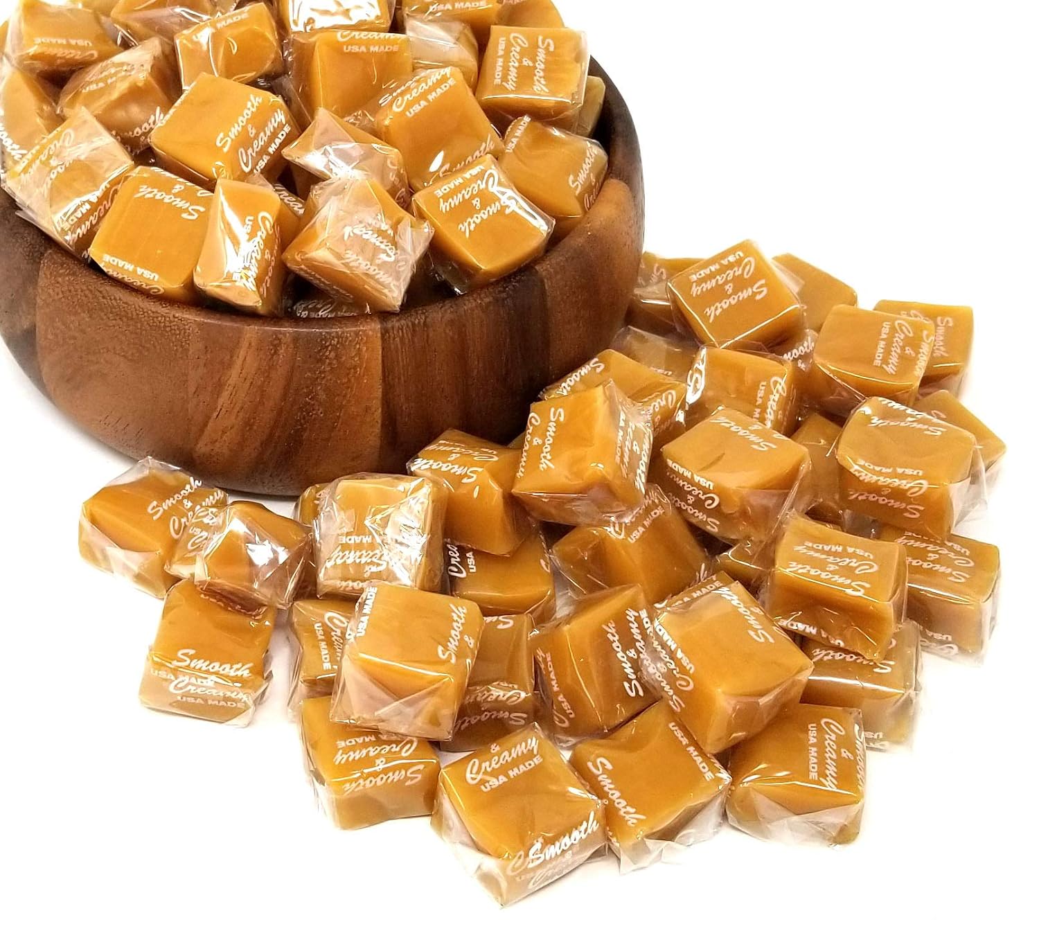 CrazyOutlet Caramel Candy, Individually Wrapped Squares, Bulk Pack 2 Pounds