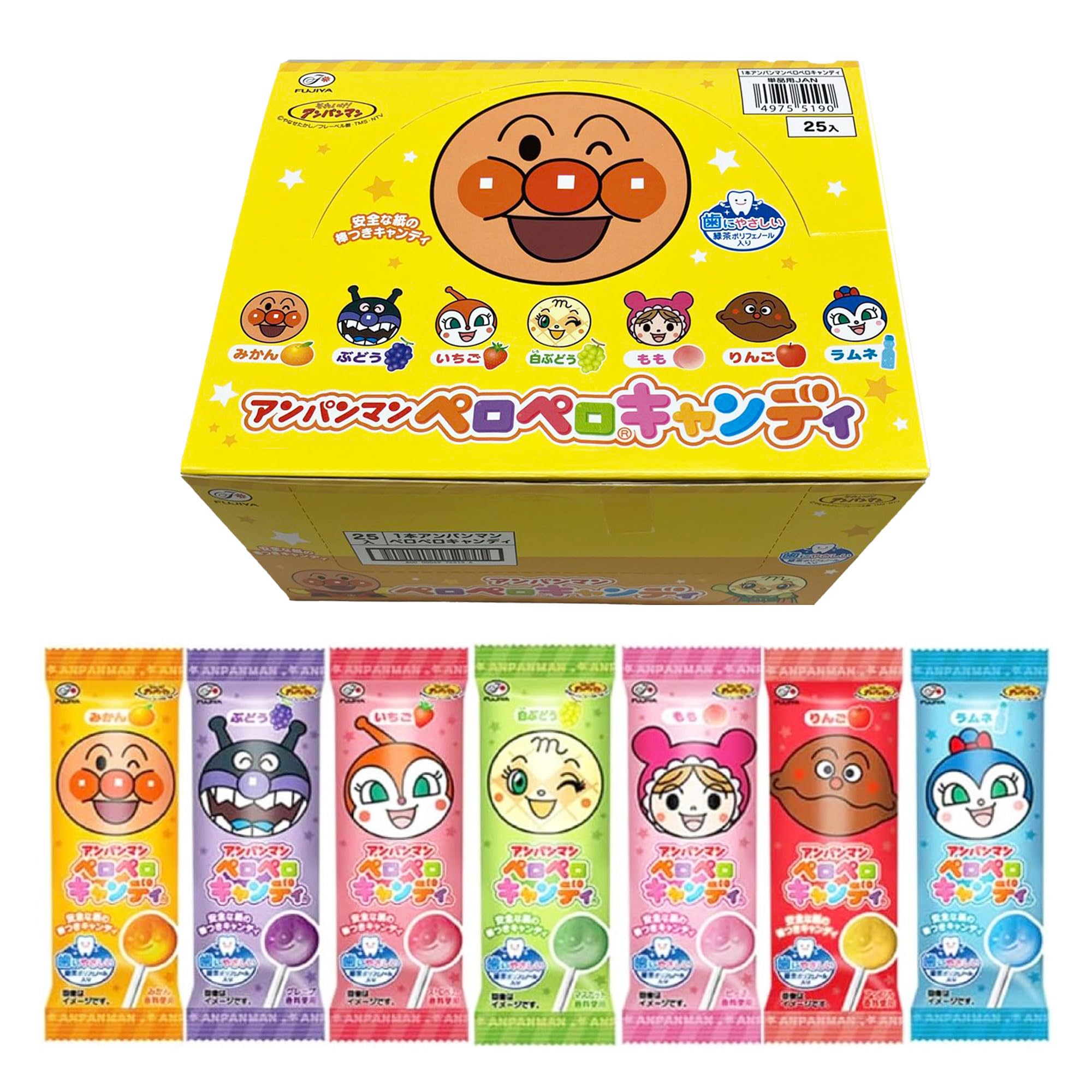 Amazon.co.jp: 不二家 アンパンマンペロペロキャンディ 25本 : 食品